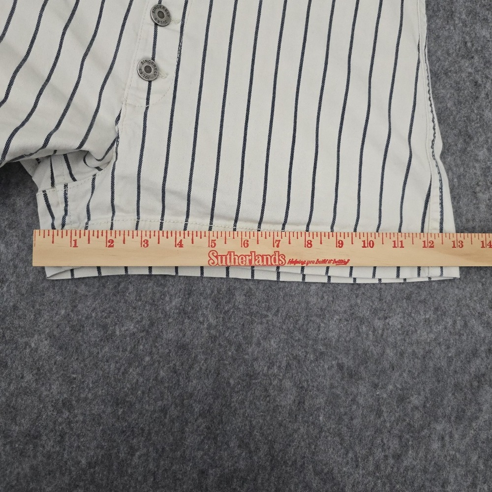 Sincerely Jules Shorts Juniors 11/30‎ Cream Navy Striped Button Front Chino - Picture 9 of 10